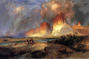 Cliffs of the Upper Colorado River by Oil Painting Reproduction