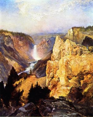 Grand Canyon of the Yellowstone by Oil Painting Reproduction