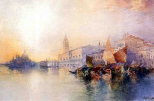 Santa Maria and The Ducal Palace, Venice by Oil Painting Reproduction