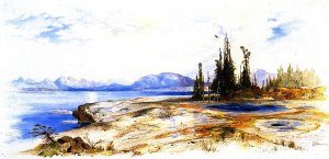 Yellowstone Lake by Oil Painting Reproduction